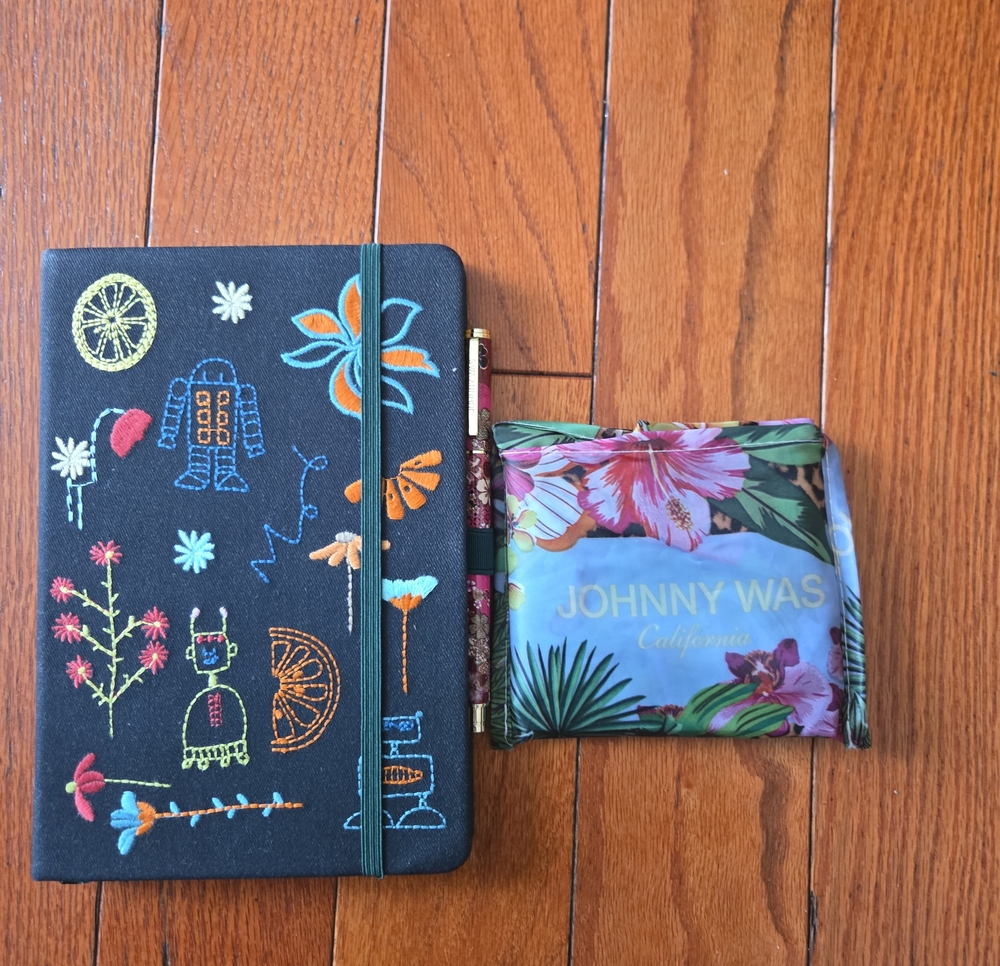 JOHNNY WAS JOURNAL & SOLD OUT FOLDABLE TOTE NO LONGER ADVIABLE